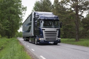 scania, green, truck