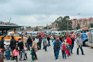 transporte, torrelavega, concentración, camiones