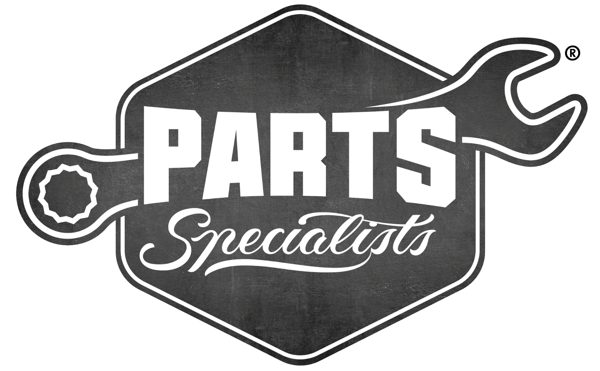 Un logotipo que presenta una llave inglesa y las palabras "Parts Specialists" dentro de una forma hexagonal, enfatizando sutilmente su conexión con Diesel Technic.