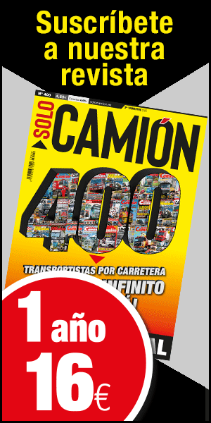 Revista de camiones: «Suscríbete a nuestra revista. 1 año, 16 €». Destaca en la posición 02 para ordenador de sobremesa con la portada amarilla de CAMIÓN y nuestro exclusivo banner A.